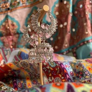 Light Pink Silver Earrings